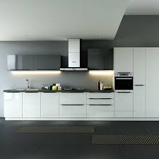 High gloss acrylic kitchen is add the aesthetic appeal value in your modern kitchen. I Shaped Modern Simple White Acrylic Kitchen Cabinet