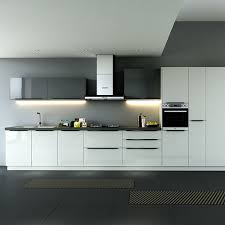 Opal white acrylic cabinet insert. I Shaped Modern Simple White Acrylic Kitchen Cabinet