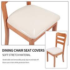 That is why using one of the top 10 best dining chair seat covers in 2021 s important. Amazon Com Smiry Seat Covers For Dining Room Chairs Stretch Jacquard Dining Room Chair Seat Covers Set Of 2 Beige Home Kitchen