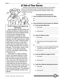 This Worksheet Is A Great Way For Students To Compare And Contrast Two Social Emotional Learning Lessons Weather Lesson Plans Reading Comprehension Worksheets
