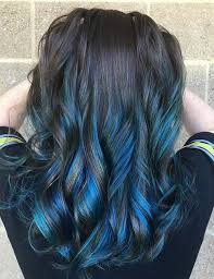 Pin By Mistylawance On Hair Ideas Blue Hair Highlights Dark Brown Hair Dye Hair Color Streaks