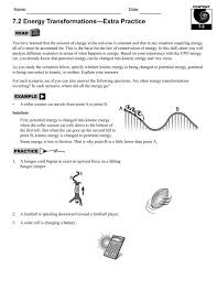 7 2 Energy Transformations Extra Practice Cpo Science