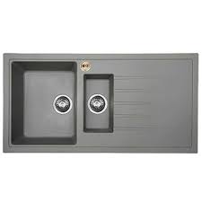 White glass kitchen sinks uke tuner low glycemic diet. Bristan Kitchen Sink Quartz Bowl Dawn Grey Right Drainer Gllskqua1 5dr