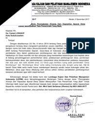 Berikut kami berikan contoh surat undangan resmi yang bisa dijadikan referensi dalam pembuatannya. Contoh Surat Bimtek Desa 2017