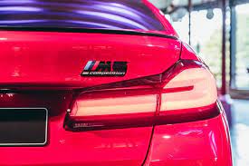 Real Life Photos 2021 Bmw M5 Facelift In Imola Red In 2021 Bmw M5 Imola Bmw