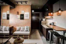 A Modern Industrial Look For A 22sqm Studio Unit Condo Interior Design Condo Interior Condo Interior Design Small