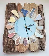 Brilliant Diy Clock Ideas With Recycled Items For Your Home The Art In Life Crafts Sea Glass Crafts Driftwood Crafts