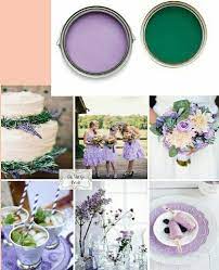 Peach Lavender And Emerald Wedding Lavender Wedding Emerald Wedding Lilac Wedding
