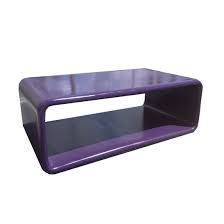 Metallic base of black color with a carved shelf. Low Lita Coffee Table Purple Bubble Miami