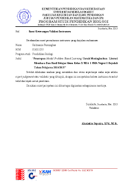 Doc Surat Validasi Instrumen Nia Zahra Anisa Academia Edu