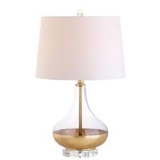 Jonathan Y West 24 5 In H Gold Leaf Glass Table Lamp Jyl5007a The Home Depot Lamp Energy Efficient Light Bulbs Mercury Glass Table Lamp