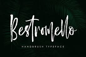Bestromello Is A New Modern Brush Font With An Irregular Baseline A Contemporary Approach To Design Handmade Natural Suitable For Use In Title Design Such As