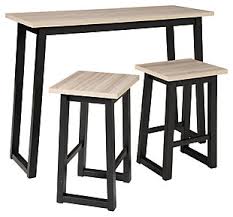 Signature design by ashley : Waylowe Counter Height Dining Table And Bar Stools Set Of 3 Ashley Furniture Homestore