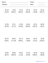 Maybe you would like to learn more about one of these? Decimals Worksheets Dynamically Created Decimal Worksheets