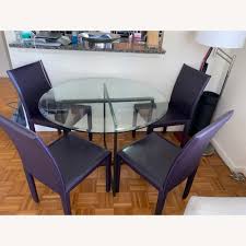 Ships free orders over $39. Crate Barrel Purple Leather Dining Room Chairs Aptdeco