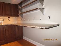 Kitchenette With 25 By 76 Wall Hung Granite Countertop Seven Heavy Steel 27 Wide In Wall Free Hang Hanging Shelf Brackets Wall Shelf Brackets Used Cabinets