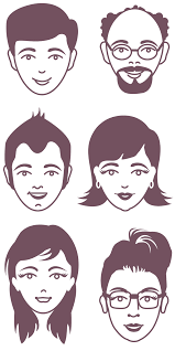 Male And Female Avatar Vector Faces Psd Graphicsfuel Line Art Vector Graphic Design Infographic Raster To Vector
