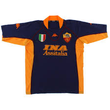 L' as roma champion d' italie avec son capitano emblematique totti qui inscriva 13 buts soutenu devant par l' un des meilleurs attaquants batistuta 20. 2001 02 Roma Third Shirt Xxl For Sale