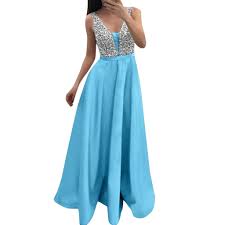 Der trend geht weg vom weißen hochzeitskleid seid einigen jahren wird aber nicht mehr so sehr darauf geachtet, ob die. Sannysis Glanzend Ballkleid Abendkleid Lang Armellos Perlenstickerei Applique Chiffon Abschlusskleid Glitzer Kleid Damen Figurbetont Mesh Tull Kleider S Blau Amazon De Gewerbe Industrie Wissenschaft