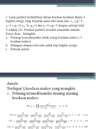 Ppt Soal Soal Fisika Statistik