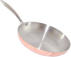 It has a stainless steel and copper bottom, making the pan suitable for cooking at high temperatures. Amazon Com Kila Chef Tri Ply Copper Bottom Frying Pan Copper Skillet Kitchen Dining