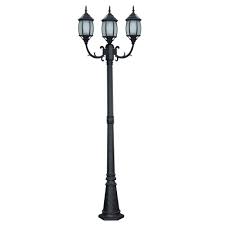 Black lamp post with cross arm this 3 in. Black Outdoor Lamppost Head Lamp Post Outside Lighting Street Light Pole Yard Outdoor Lighting Yard Garden Outdoor Living