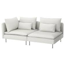 Dreisitzer mit keder webstoff, wellenunterfederung maße: Soderhamn 3er Sofa Ohne Abschluss Finnsta Weiss Von Ikea Ansehen
