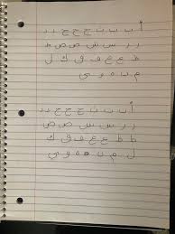 Unlike romance languages, such as english . Practicing The Isolated Letters Of The Arabic Alphabet 1 3 Letters Are A Little Off R Handwriting