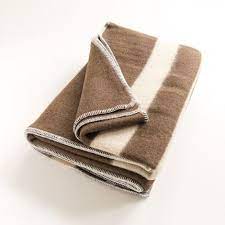 couverture en laine 190x220 ultra serree rayee chocolat couverture laine couverture de cheval couverture