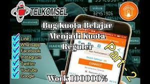 Bug Kuota Belajar Telkomsel Menjadi Kuota Regular All Aplikasi 2020 2021 Youtube
