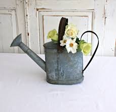Little Old Decorative Metal Watering Can Vase Or Flower Planter Metal Decor Metal Watering Can Watering Can