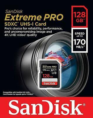 Image result for 128GB 170mb/s Extreme PRO UHS-I High Speed SDXC Memory Card"