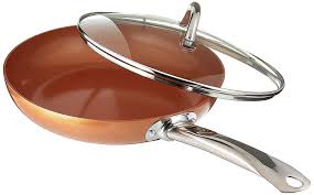 Find Great Deals For Round Chef 10 Inch Roundpanwithglasslid Copper We Provide Lot Of Details About Best S Copper Chef Nonstick Cookware Copper Cooking Pan
