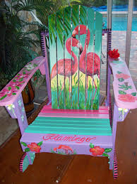 My Flamingo Chair Hand Painted Adirondack Flamingo Decor Flamingo Art Pink Flamingos