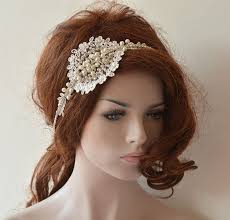 Lace and Pearl Wedding Hair Piece, Rhinestone Head Piece for Bride