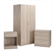 Thames natural oak bedroom furniture. Murat Light Oak Effect 3 Piece Bedroom Set 17ld54