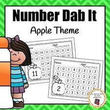 Eine tolles 30teiliges stanzeset von crealies bei uns . Apple Numbers 0 25 Dab It Apple Math Centers Kindergarten Math Activities Apple Alphabet