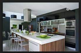 Hotte Comptoir Semi Ouvert Permettant Rangement Au A Moitie Du Comptoir Cuisine Moderne Cuisines Design Cuisine Ouverte