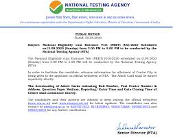 Release of admit card for joint entrance examination (main) 2021 for march session read more Neet Admit Card 2020 Released At Ntaneet Nic In