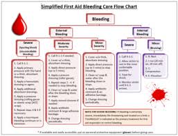 first aid simplified bleeding care flow chart 2018