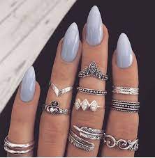 The stiletto nail, the coffin nail, the square nail— been there, done that. Baby Blue Almond Shape Nails Almond Acrylic Nails Almond Nails Designs Almond Shaped Nails Designs