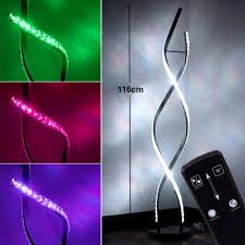 Rgb Led Floor Lamp Crystal Spotlight Remote Control Chrome Stand