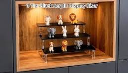 Amazon.com: Acrylic Riser Black Acrylic Shelf Riser 3 Tier ...