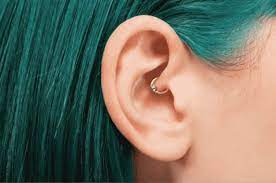 Migraine Piercing The Low Down On Healing Migraines And Some Awesome Pictures Types Of Ear Piercings Bar Stud Earrings Stud Earrings