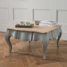 Antique coffee table, despite its massiveness and the old style will not spoil the soft romantic atmosphere that prevails in any bedroom. Grey Antique French Style Coffee Table French Style Furniture