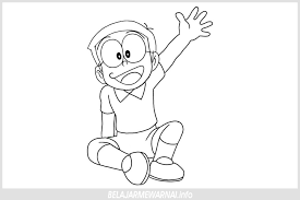 Komik jepang dengan tokoh sentral nobita ini menceritakan anak pemalas yang berteman dengan seekor robot kucing dari masa depan. Gambar Mewarnai Nobita Doraemon Belajarmewarnai Info