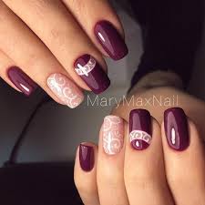#nail art #christmas #christmas themed nails #burgundy nail polish #maroon nails #snowflakes #fashion #nail designs #raindeer #rudolph #santa claus #glitter nail lacquer. 35 Maroon Nails Designs Nenuno Creative