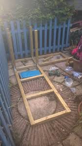 6 x 2 inch joists to form the top frame of the pond walls and bolted them to every post using self tapping bolts so that there was a two inch overhang external to each post position. Raised Timber Pond With Waterfall And Bench 8 Steps With Pictures Instructables