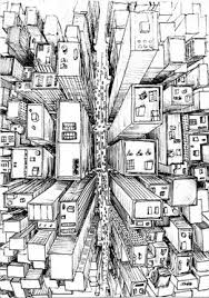 Easy Birds Eye View Perspective Drawing Slothcity City Drawing Perspective Art City Sketch
