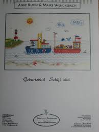 Anke Kuhn Maike Wenckebach Geburtsbild Schiff Ahoi Stickvorlage Geburt Bilder Schiff Ahoi Geburt